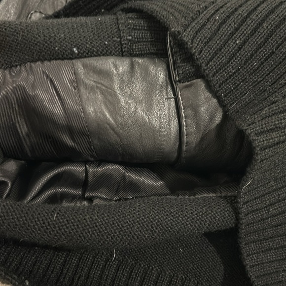 EUC BCBG Viggo Black Leather and Knit Vest size medium - Picture 12 of 15